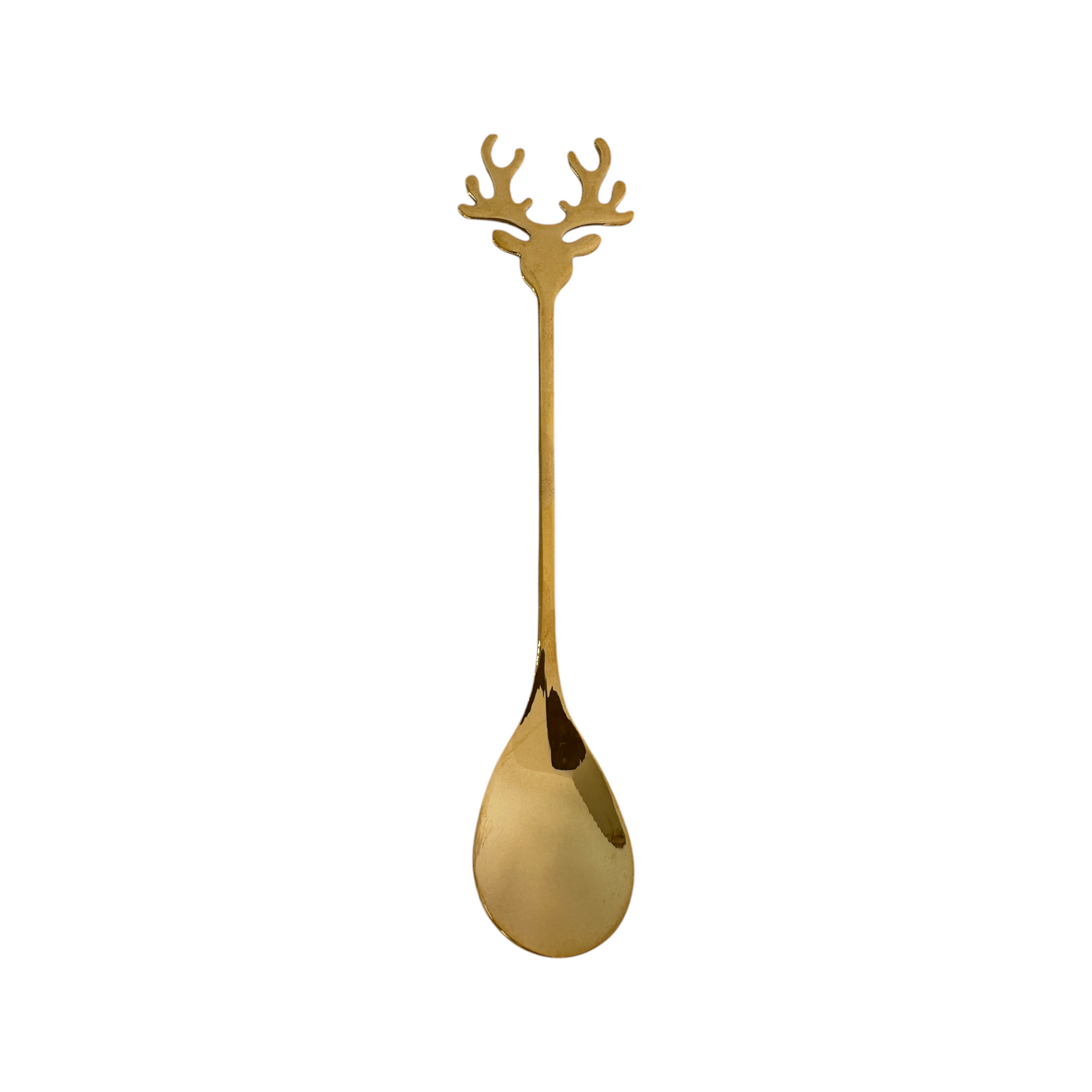 Cucharita Mango Ciervo Dorado 14cm