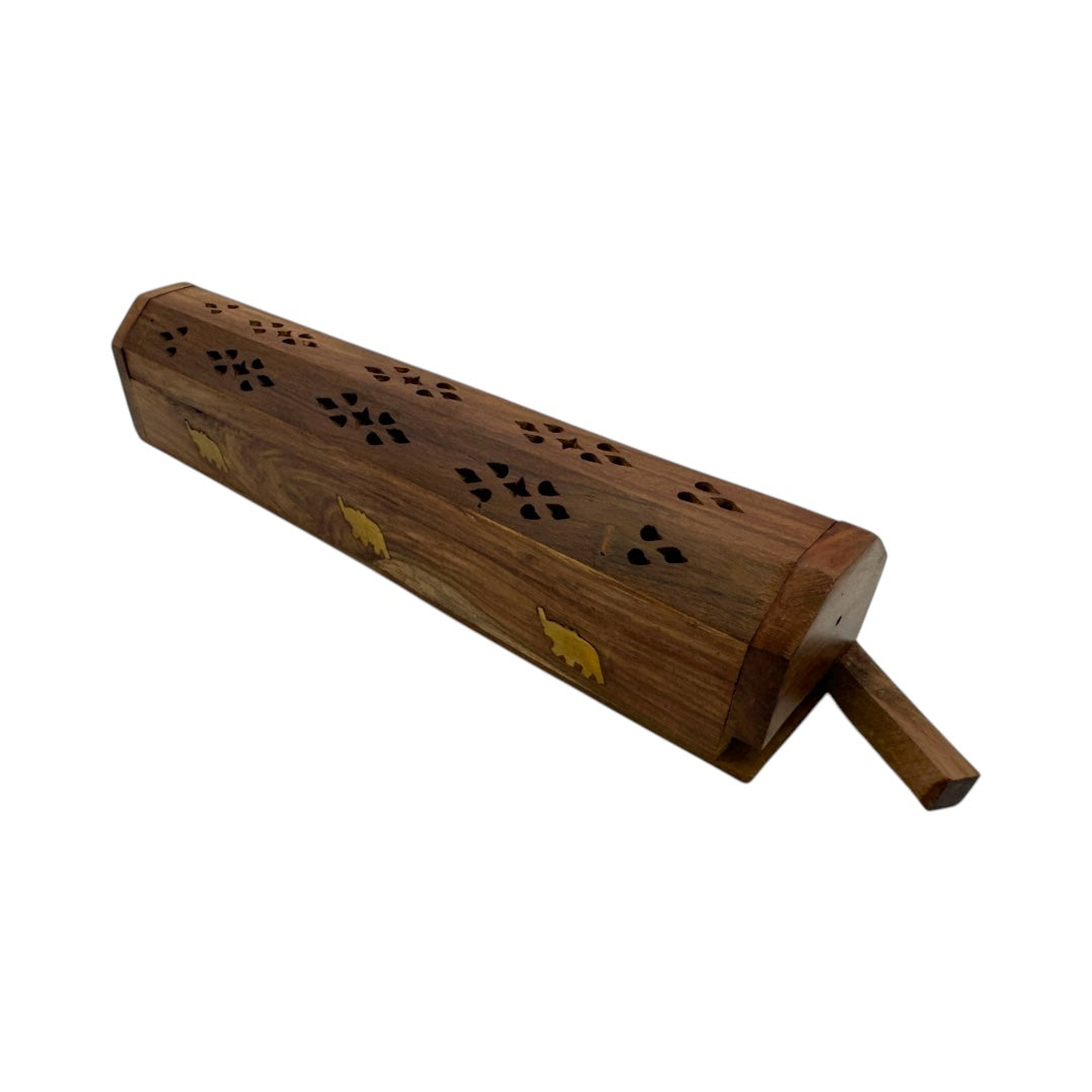 Porta Incienso Madera Caja 30cm X 5.5cm X 6.5cm C/Almacenamiento