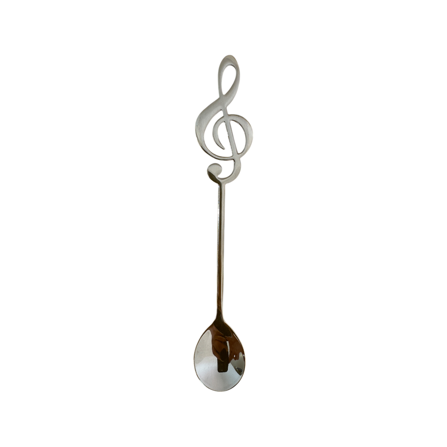 Cucharita Llave de Sol Plateada 16cm