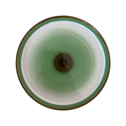 Plato Porcelana Blanco/Verde 17cm