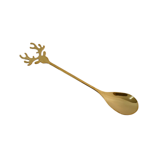 Cucharita Mango Ciervo Dorado 14cm