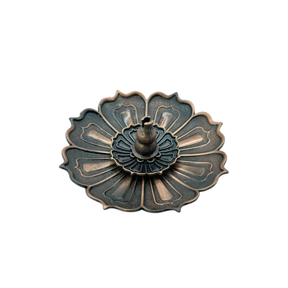 Porta Incienso Flor Metal 3 Partes 8.5cm