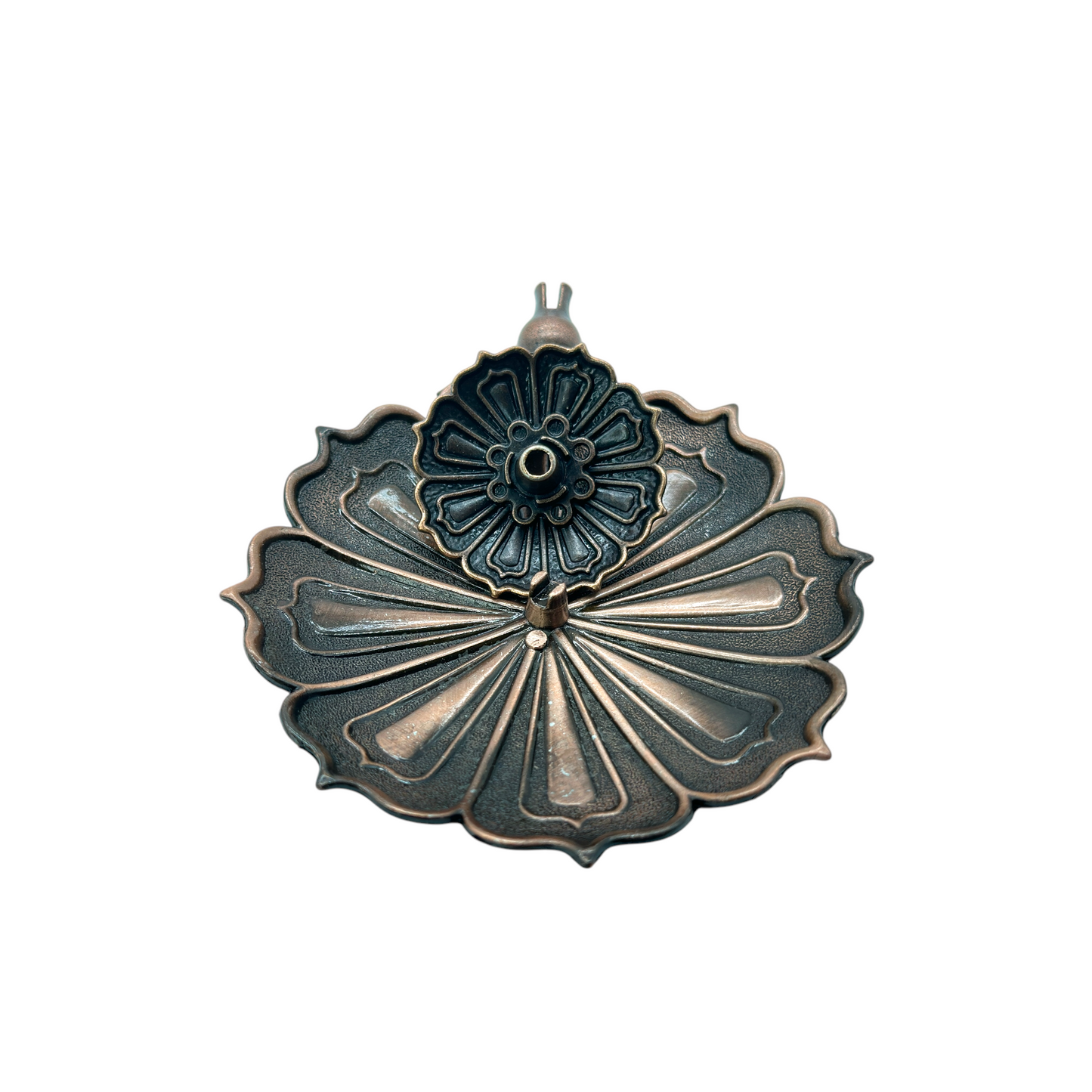 Porta Incienso Flor Metal 3 Partes 8.5cm