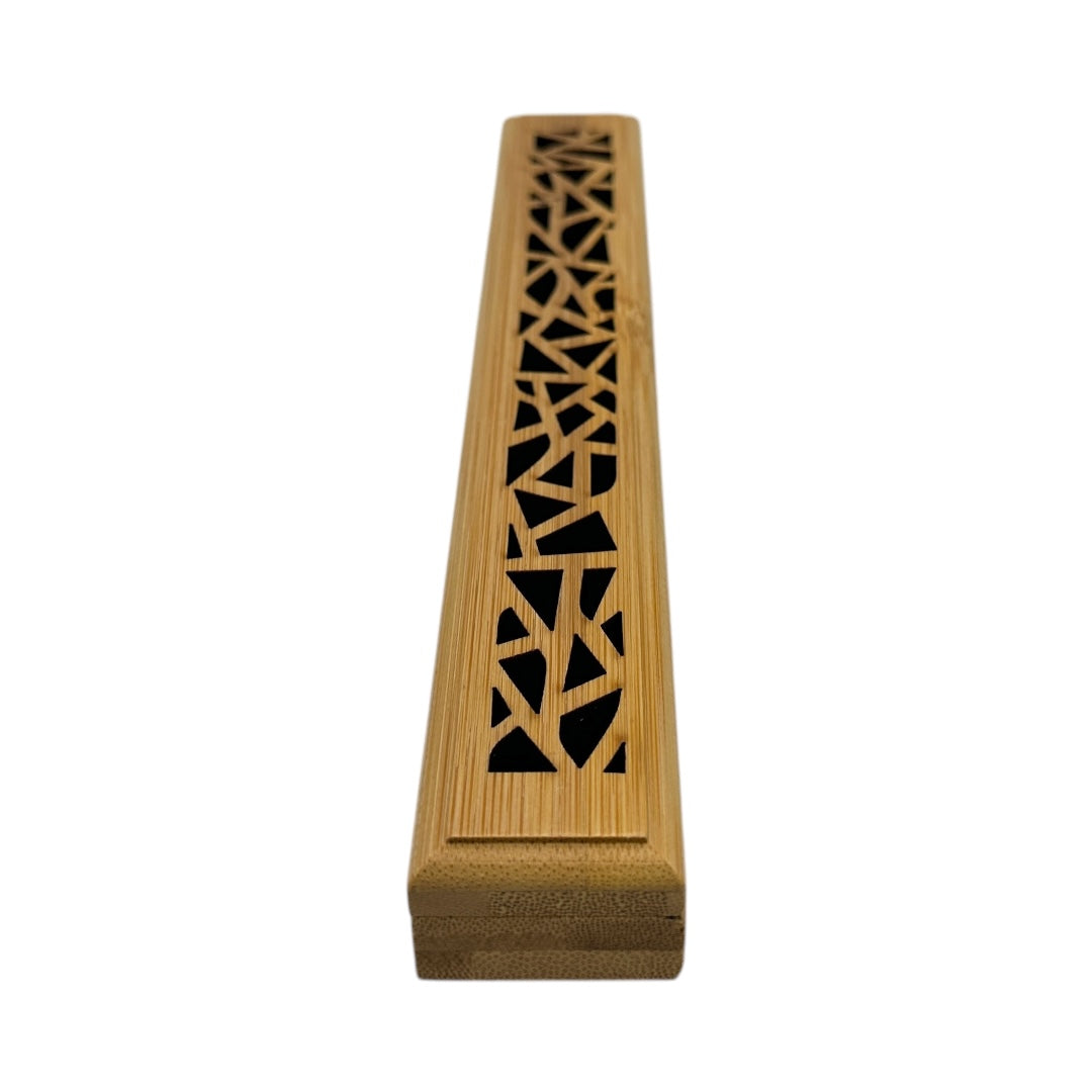 Porta Incienso Madera 23cm Diseño Calado