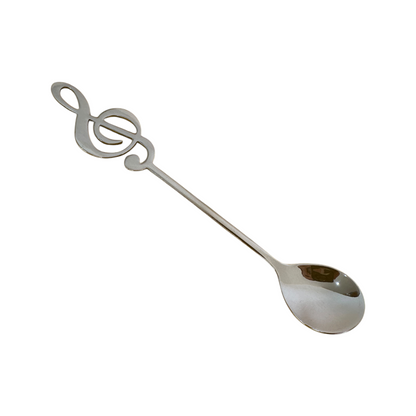 Cucharita Llave de Sol Plateada 16cm
