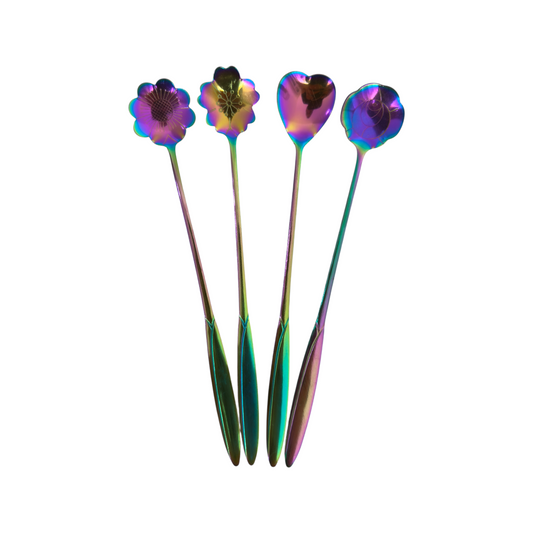 Cucharita Tornasol Flores 18cm